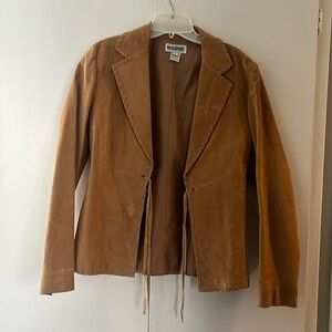 Vintage 90s 100% Leather Passport Jacket